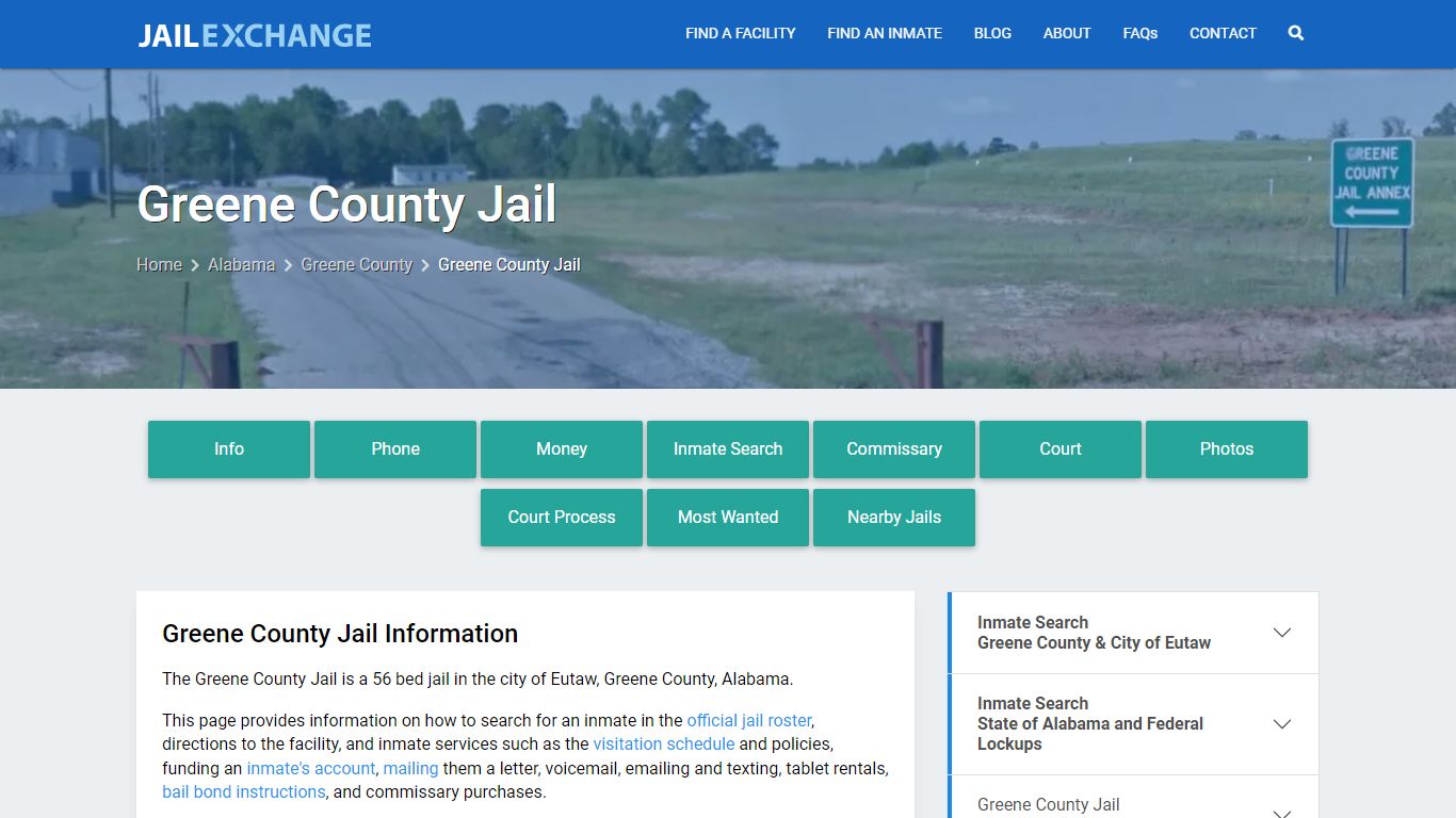 Greene County Jail, AL Inmate Search, Information