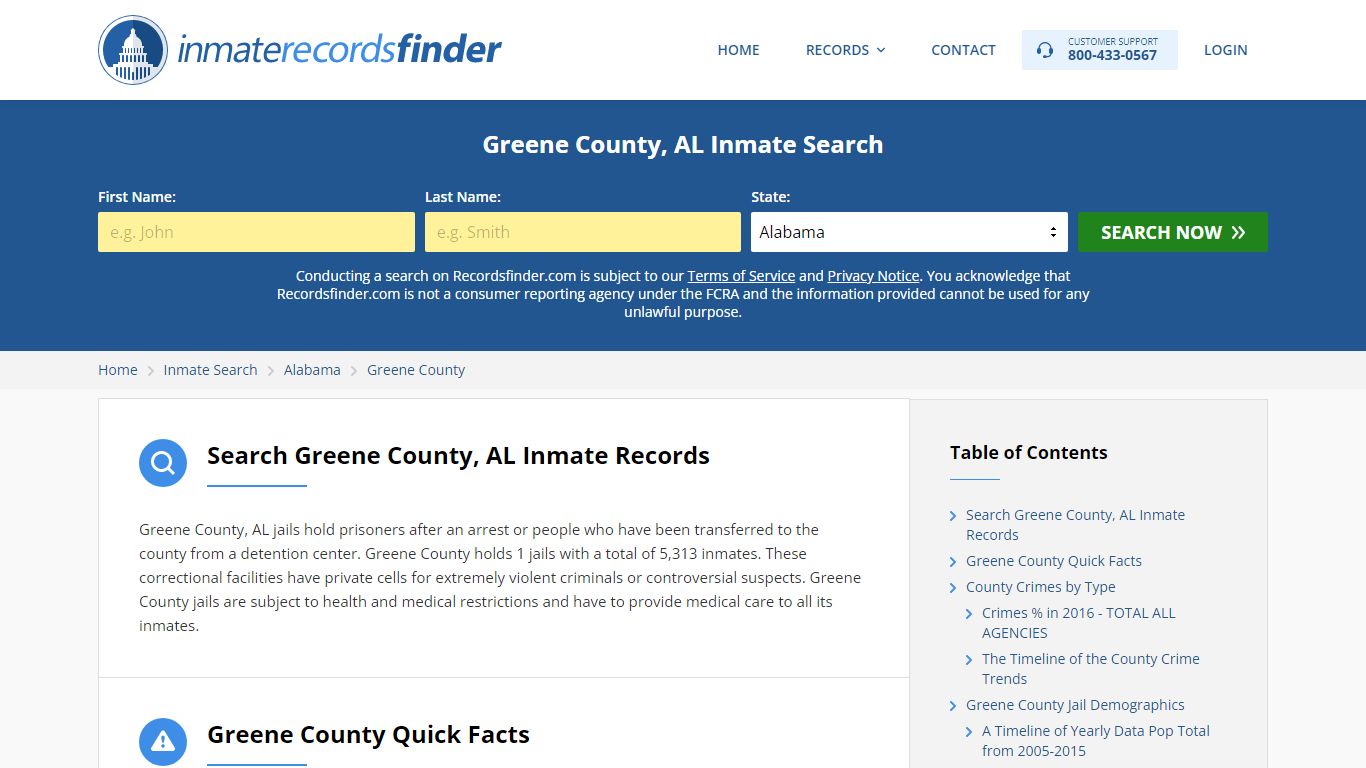 Greene County, AL Inmate Lookup & Jail Records Online
